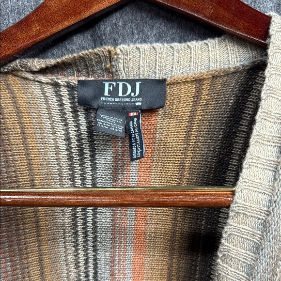 FDJ Women's Multicolor Striped Poncho - Picture 2 of 6